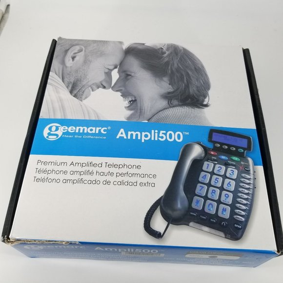 Large Button Phone Amplified Corded Telephone Desk Wall Home House Office WORKS - Picture 14 of 14